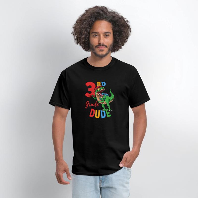 3rd Grade Dude T-Rex Dinosaur Back To School Boys