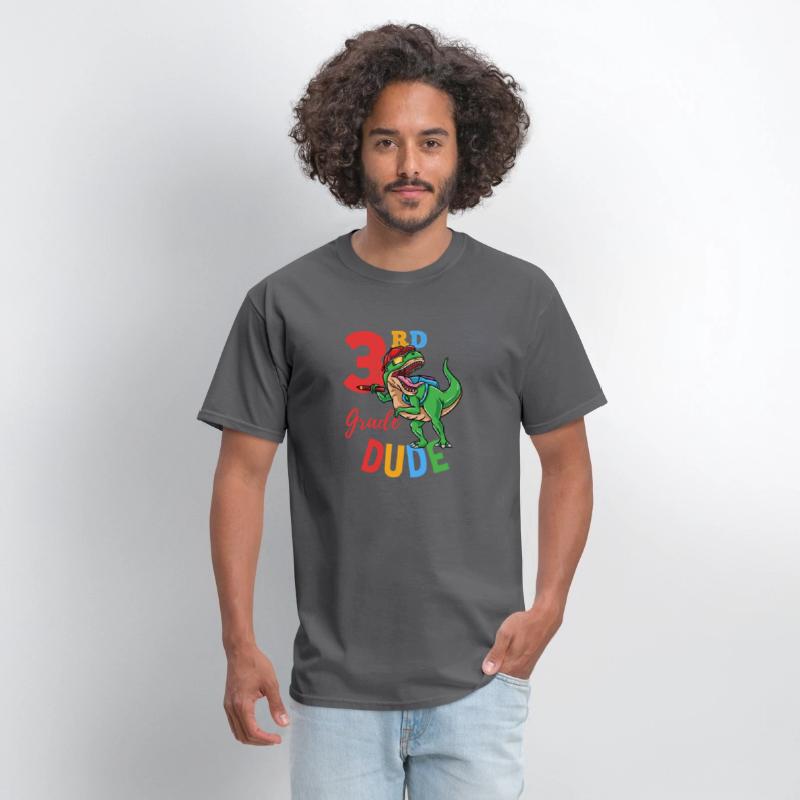 3rd Grade Dude T-Rex Dinosaur Back To School Boys