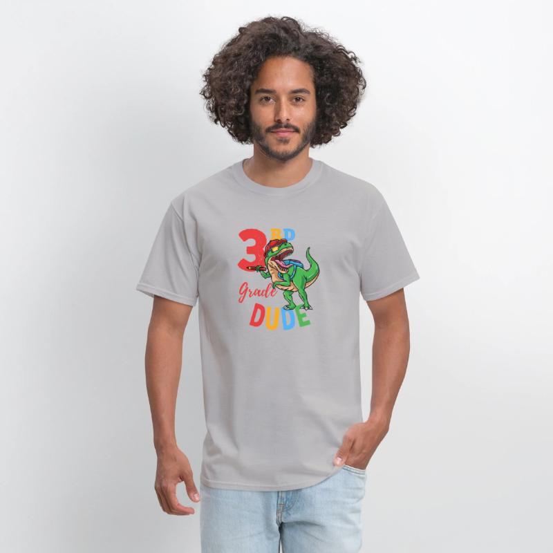 3rd Grade Dude T-Rex Dinosaur Back To School Boys