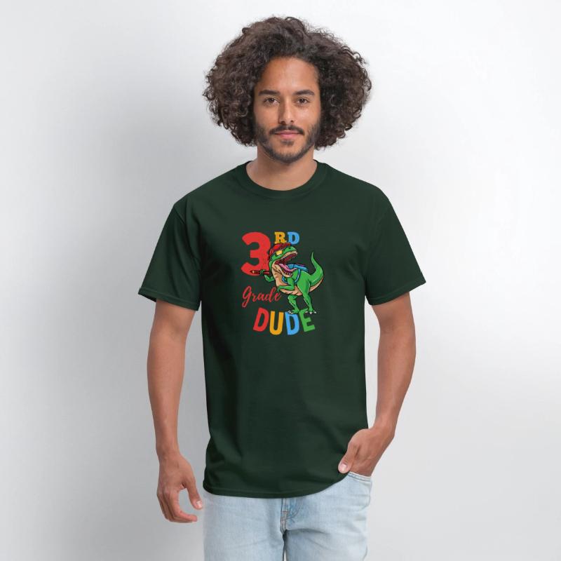 3rd Grade Dude T-Rex Dinosaur Back To School Boys