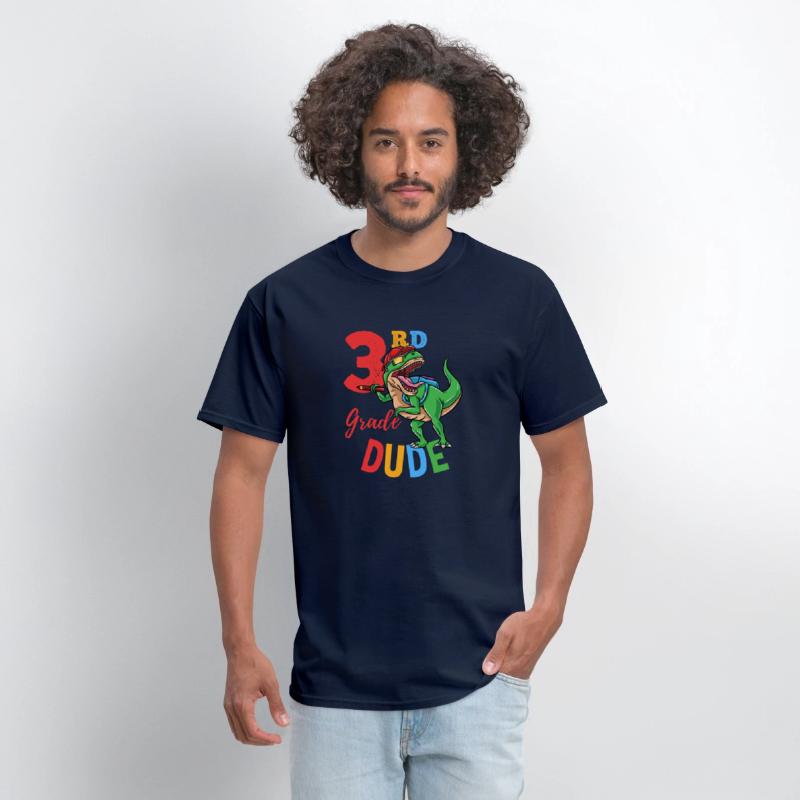 3rd Grade Dude T-Rex Dinosaur Back To School Boys