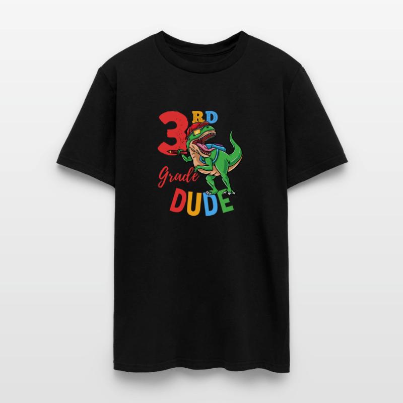 3rd Grade Dude T-Rex Dinosaur Back To School Boys