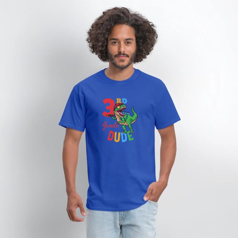 3rd Grade Dude T-Rex Dinosaur Back To School Boys