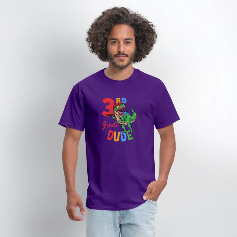 3rd Grade Dude T-Rex Dinosaur Back To School Boys