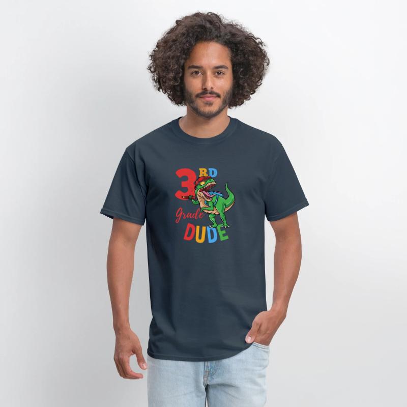 3rd Grade Dude T-Rex Dinosaur Back To School Boys
