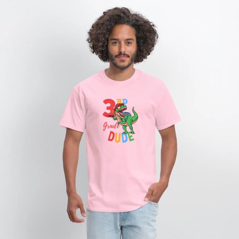 3rd Grade Dude T-Rex Dinosaur Back To School Boys