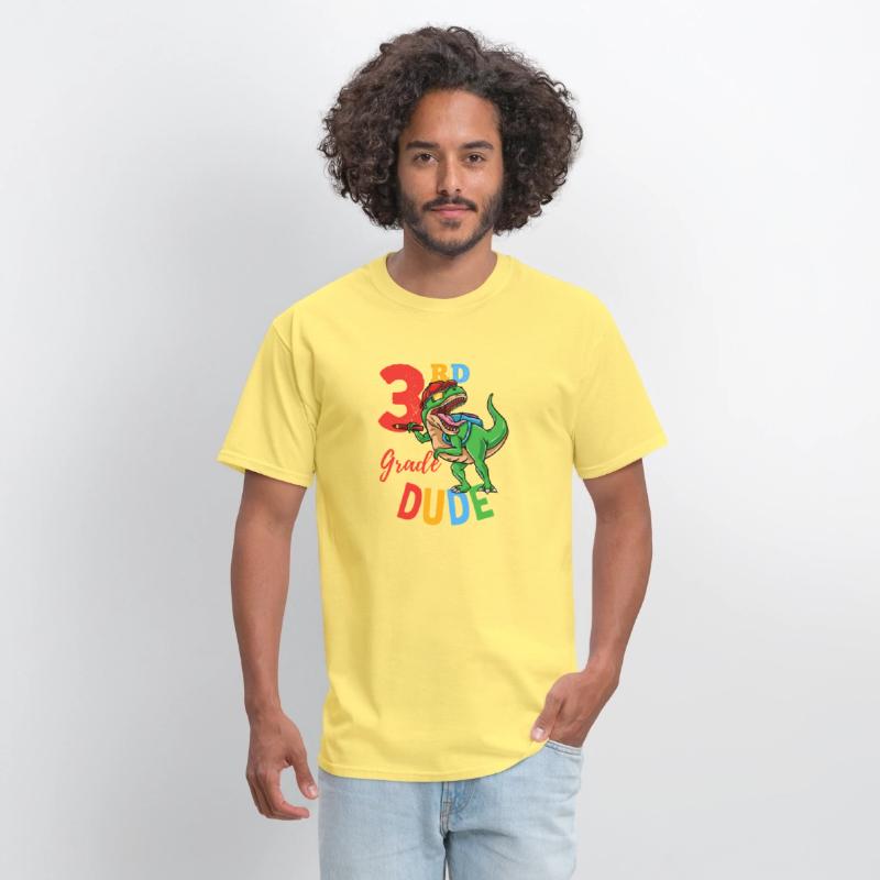 3rd Grade Dude T-Rex Dinosaur Back To School Boys