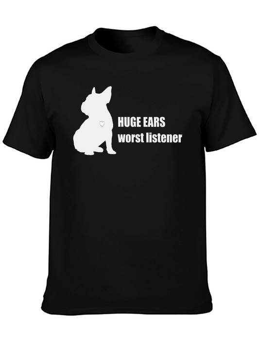 Humorous Huge Ears Worst Listener Dog T-Shirt