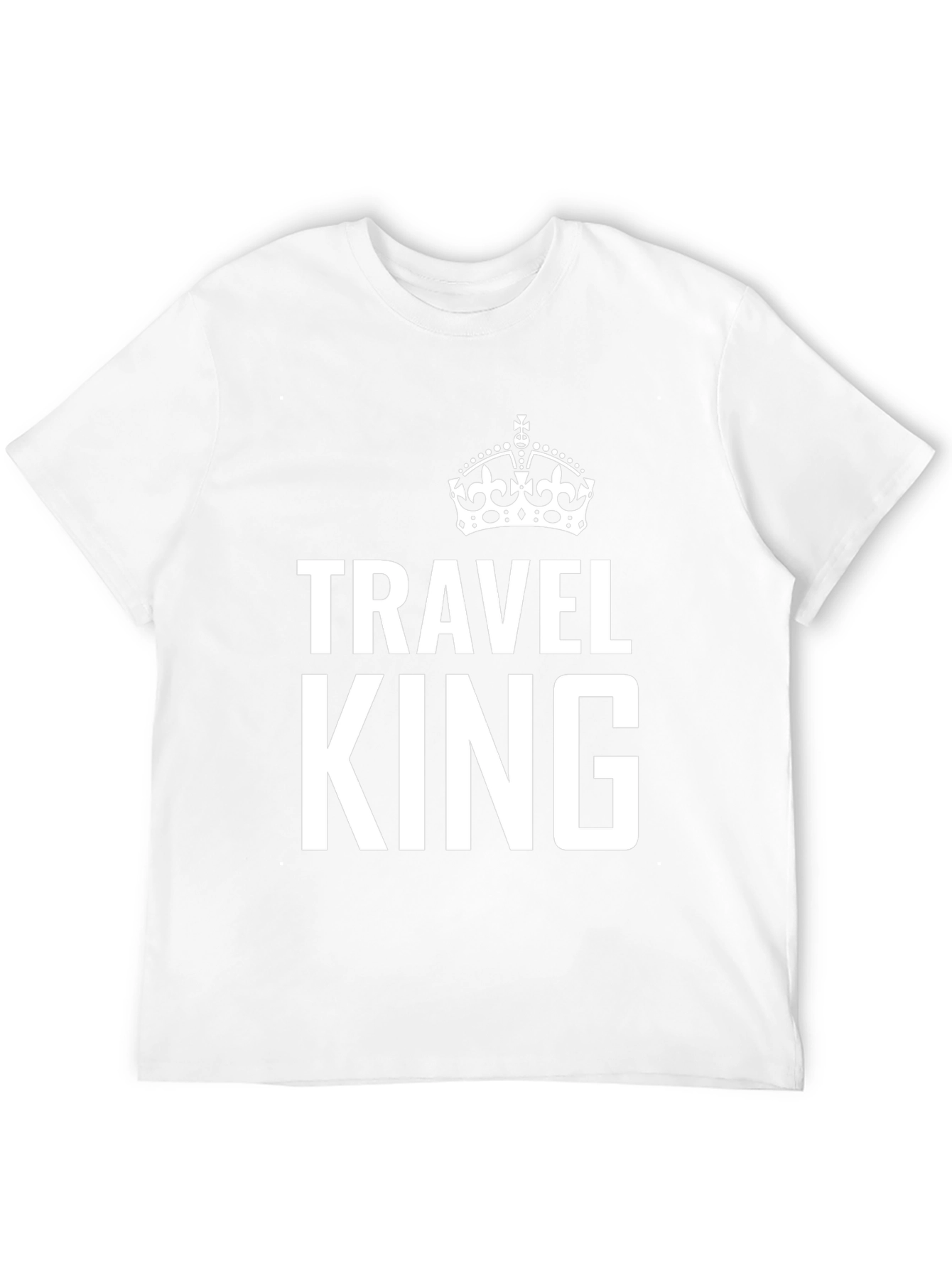 Travel King Graphic Tee - Black Crew Neck T-Shirt