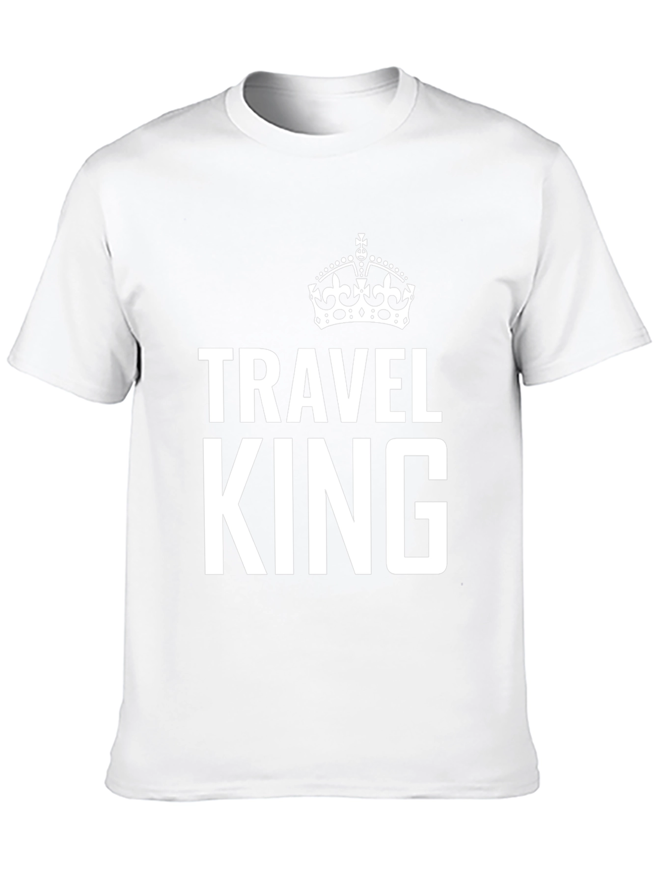Travel King Graphic Tee - Black Crew Neck T-Shirt