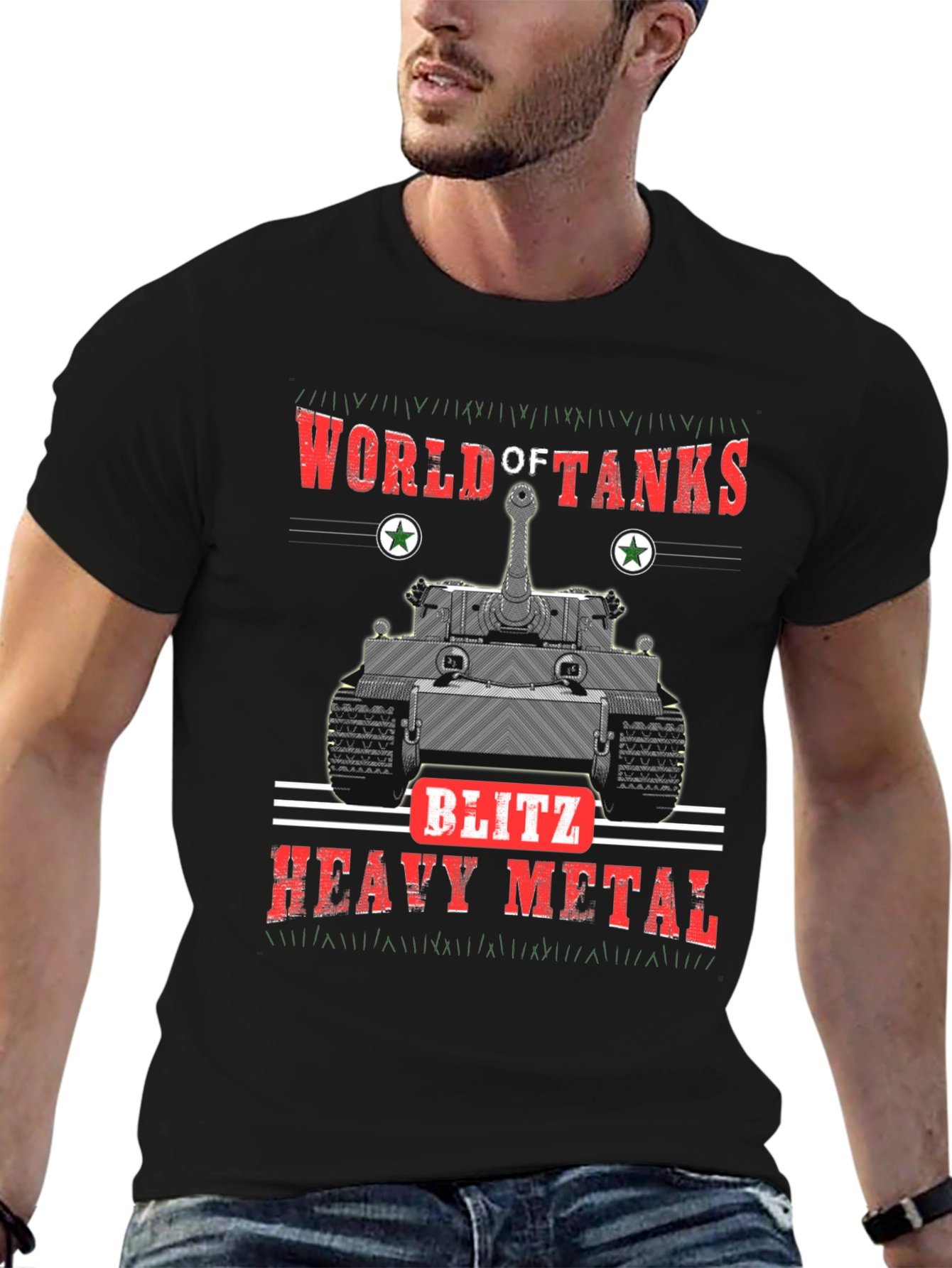 World of Tanks Blitz Heavy Metal Black T-Shirt