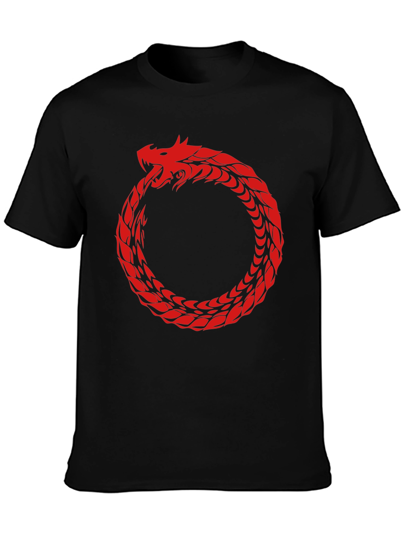 Ouroboros Dragon Graphic Tee - Mythic Serpent Design