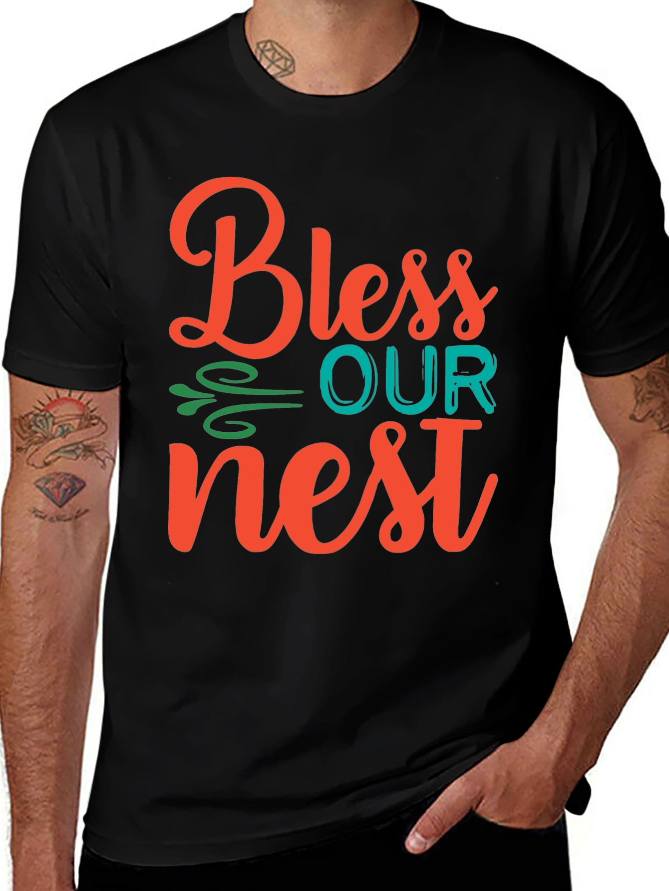 Bless Our Nest Graphic Tee - Stylish Comfort