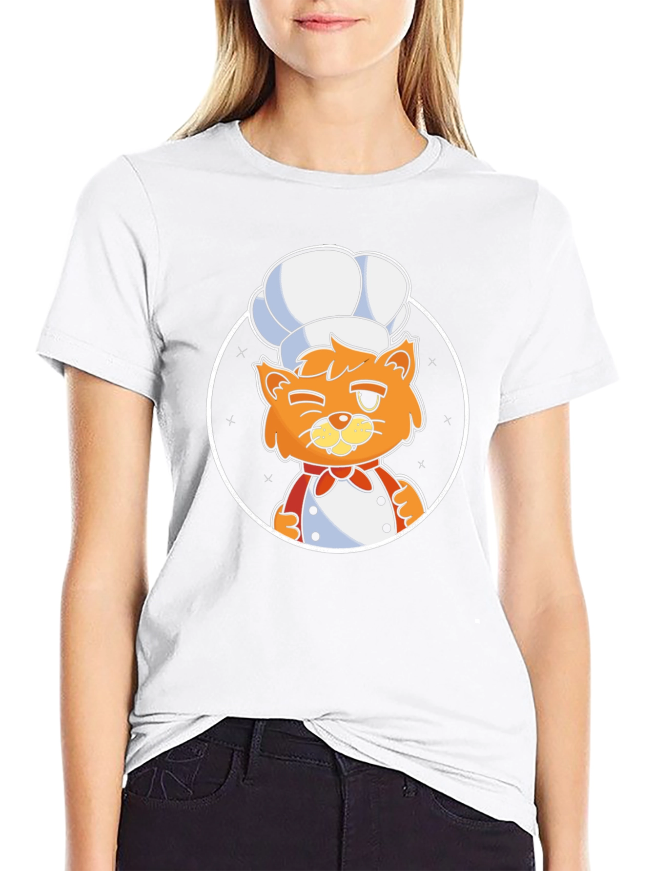 Chef Cat T-Shirt - Cute Cartoon Design