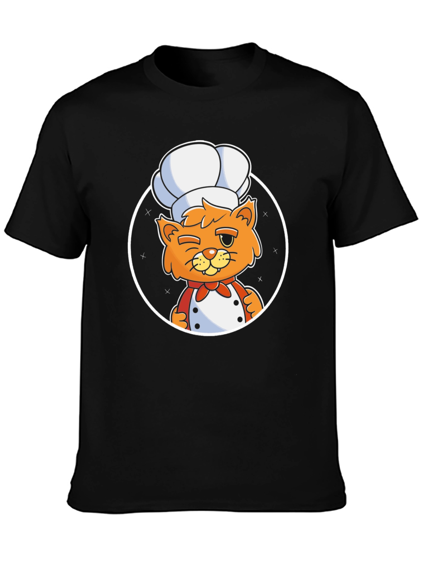 Chef Cat T-Shirt - Cute Cartoon Design