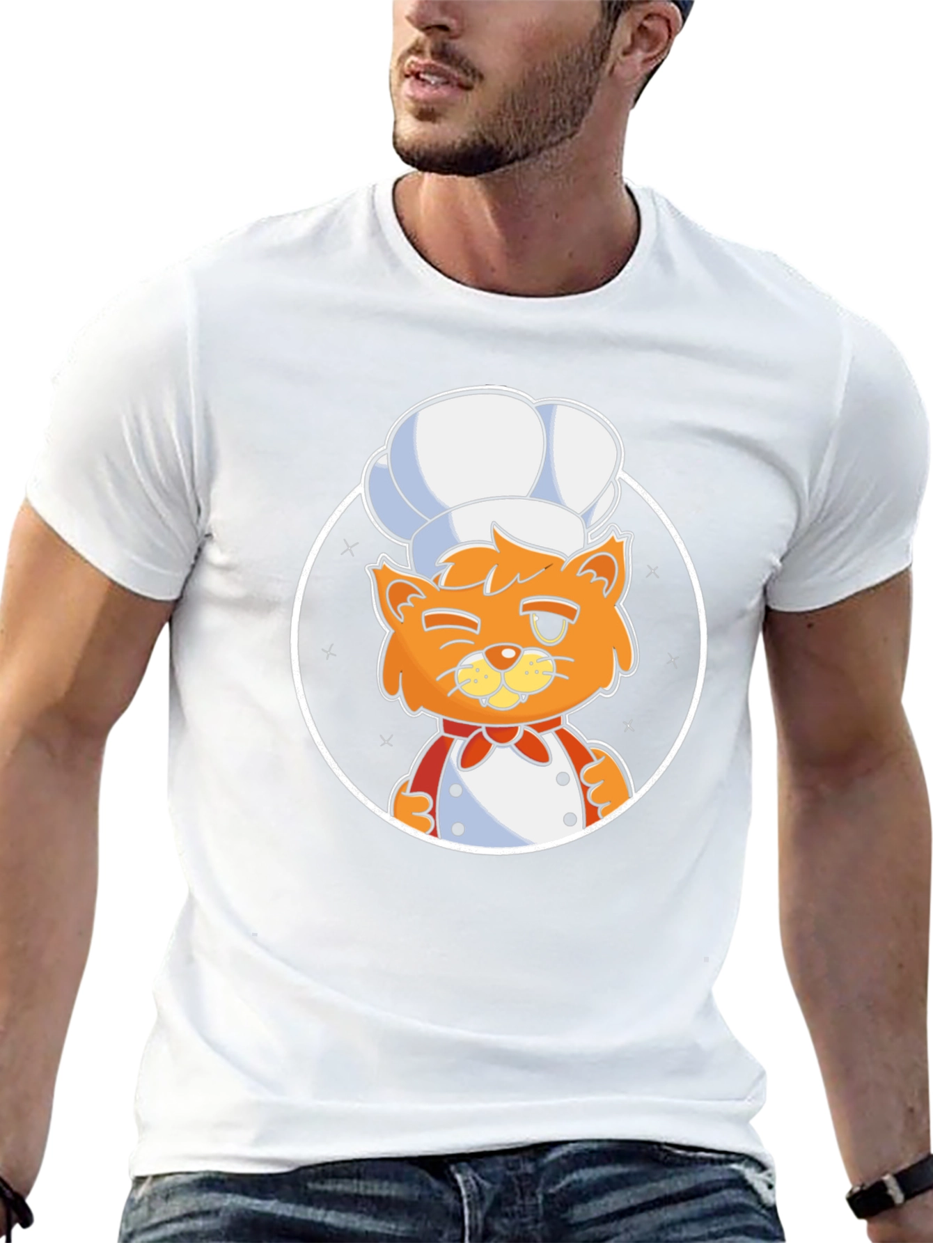 Chef Cat T-Shirt - Cute Cartoon Design