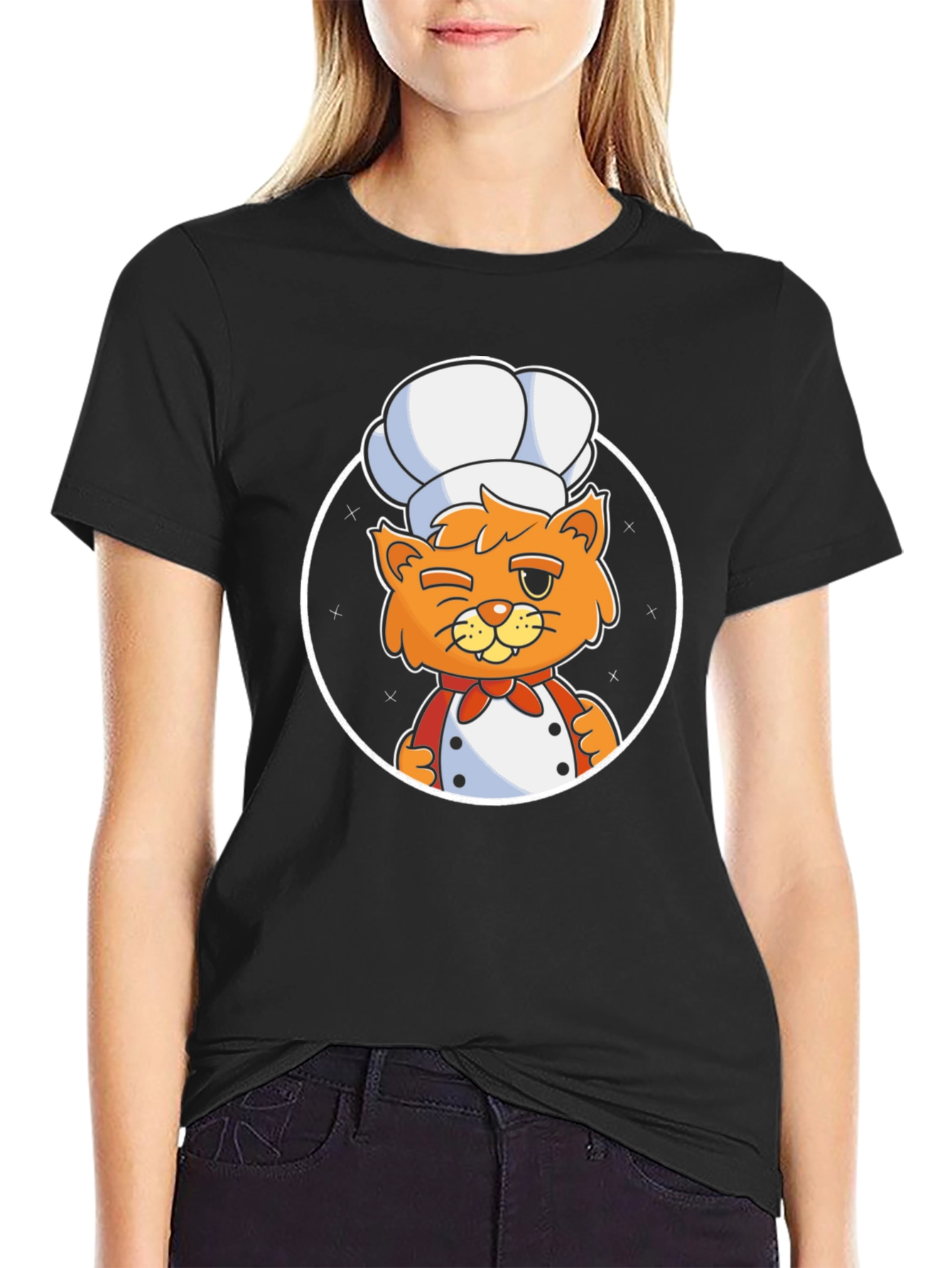 Chef Cat T-Shirt - Cute Cartoon Design