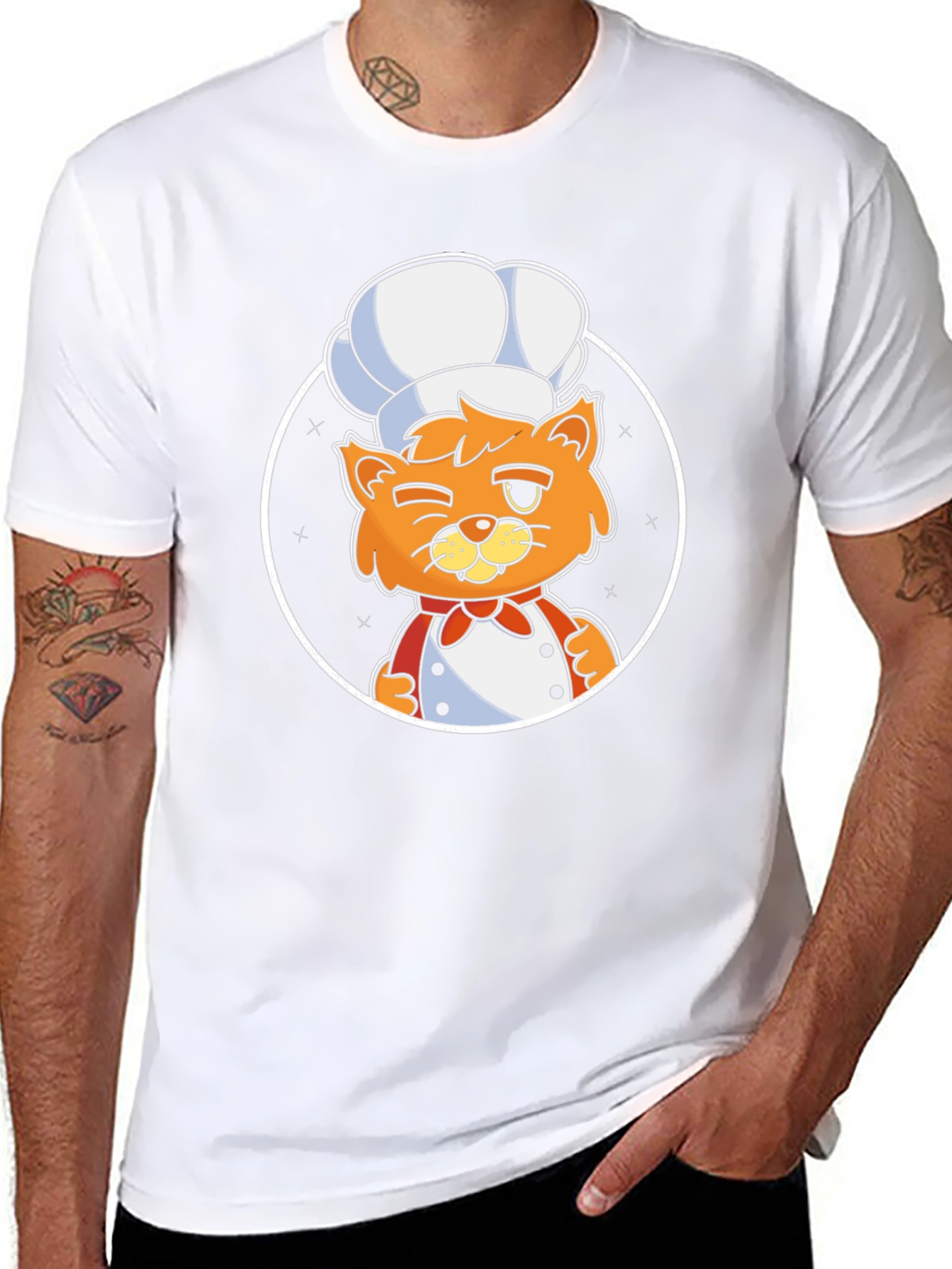 Chef Cat T-Shirt - Cute Cartoon Design