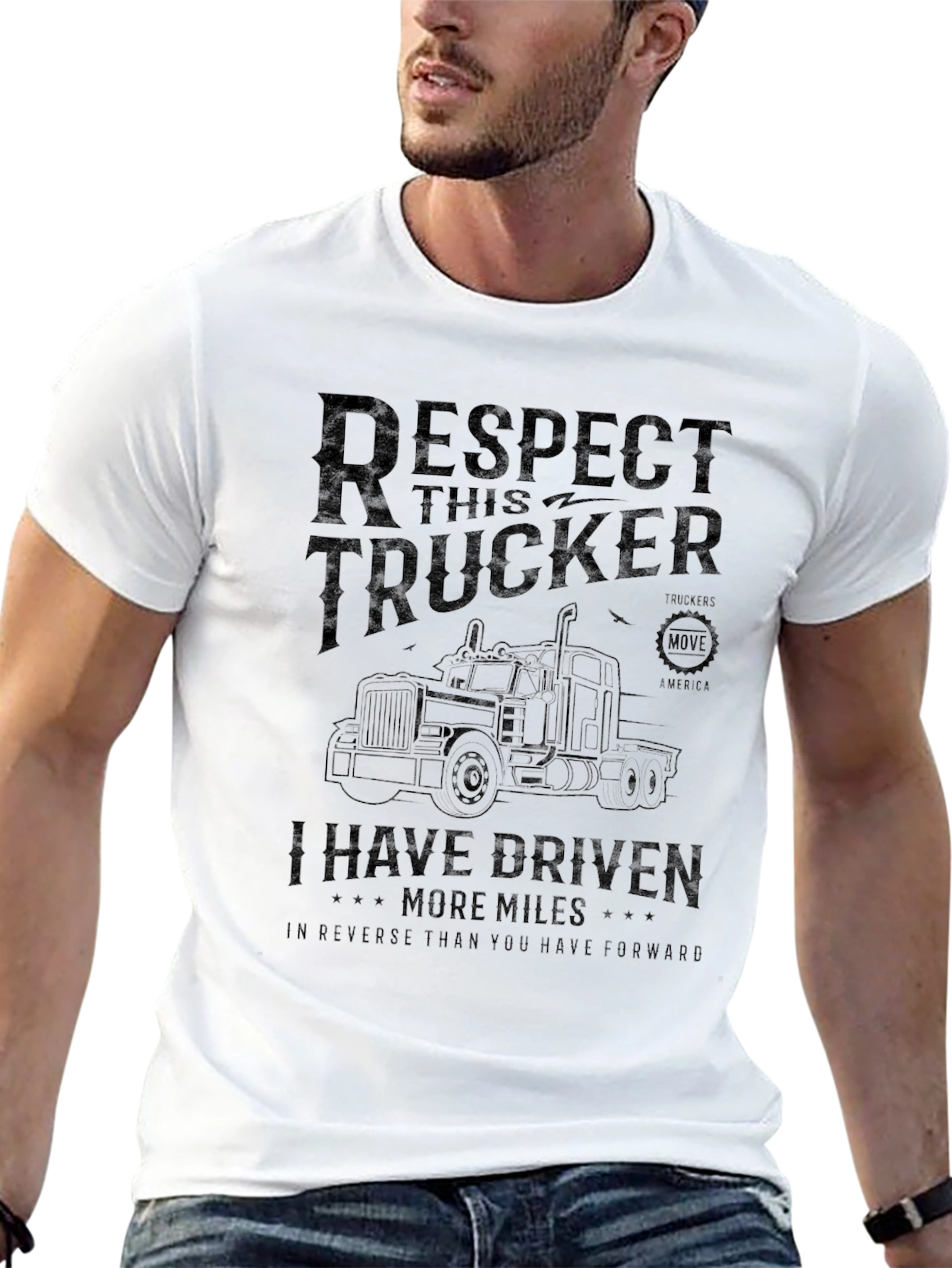Respect Trucker Tee - Driven More Miles T-Shirt