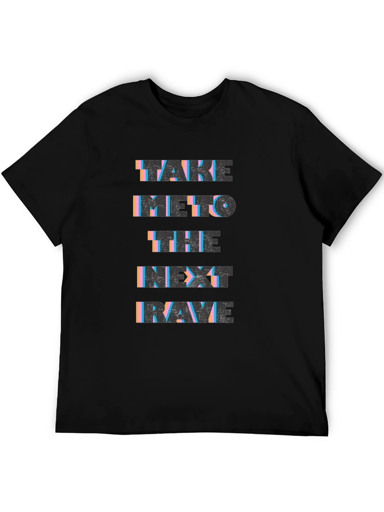 Take Me to the Next Rave Black Graphic Tee