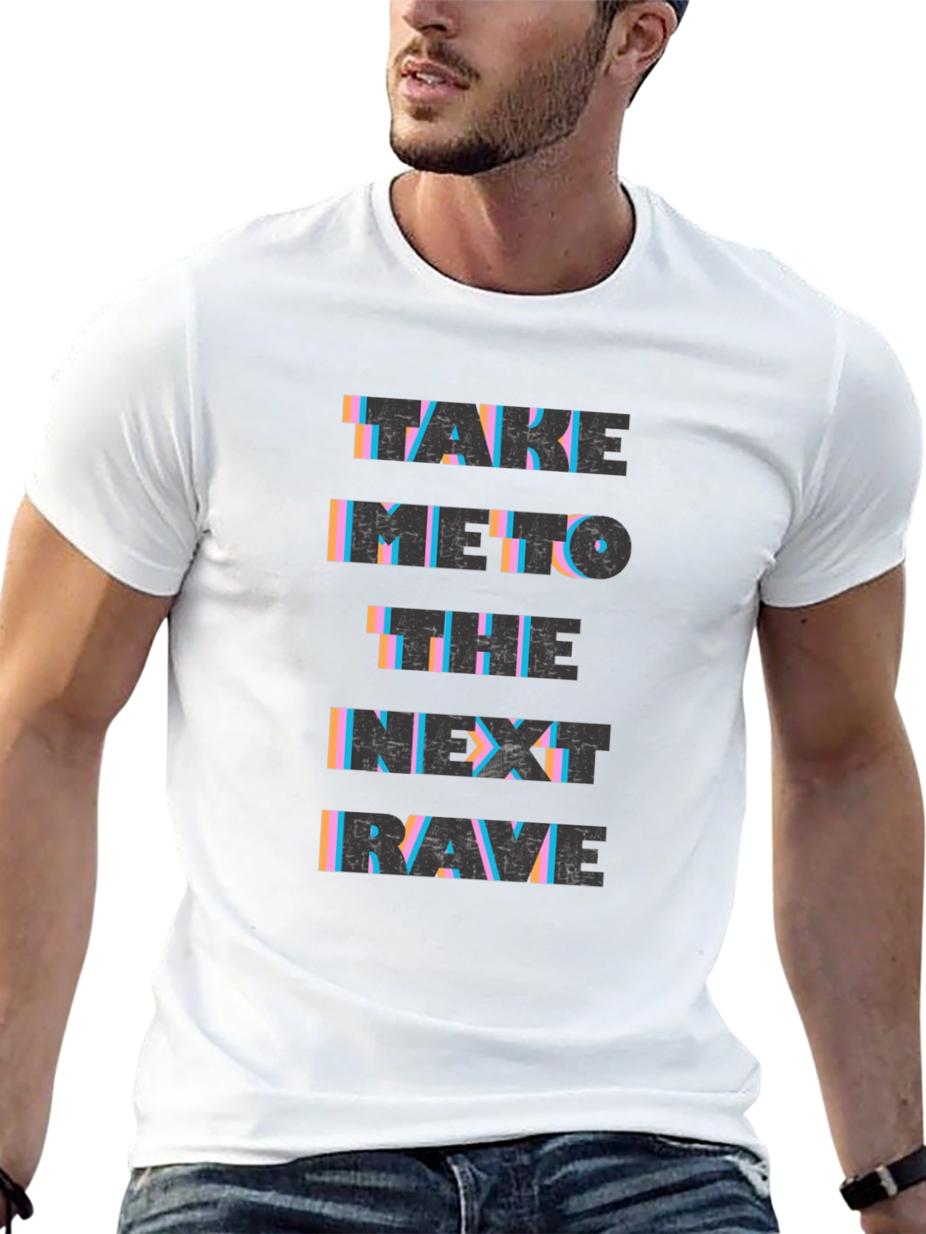 Take Me to the Next Rave Black Graphic Tee