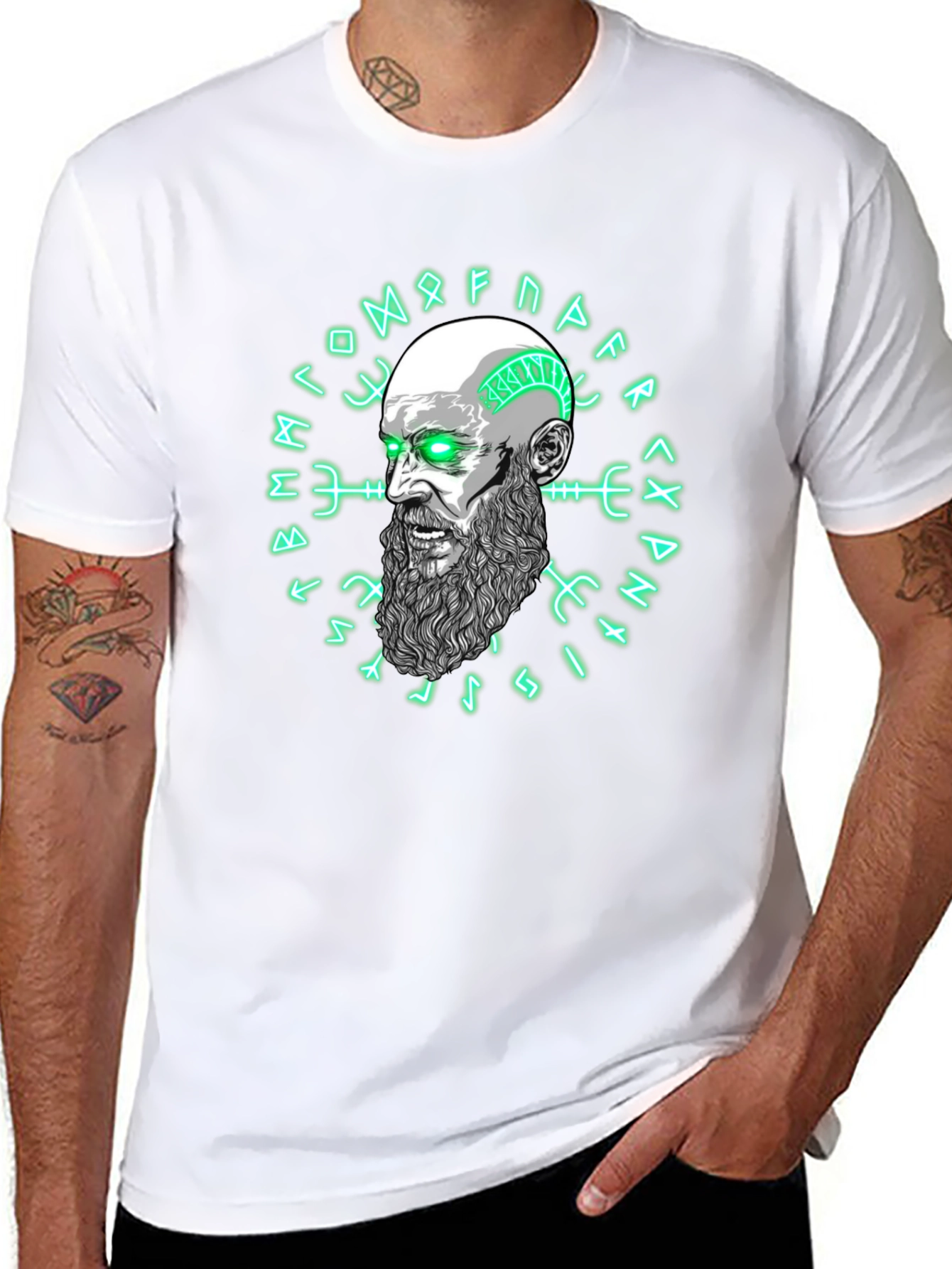 Viking Graphic Tee - Nordic Rune Circle