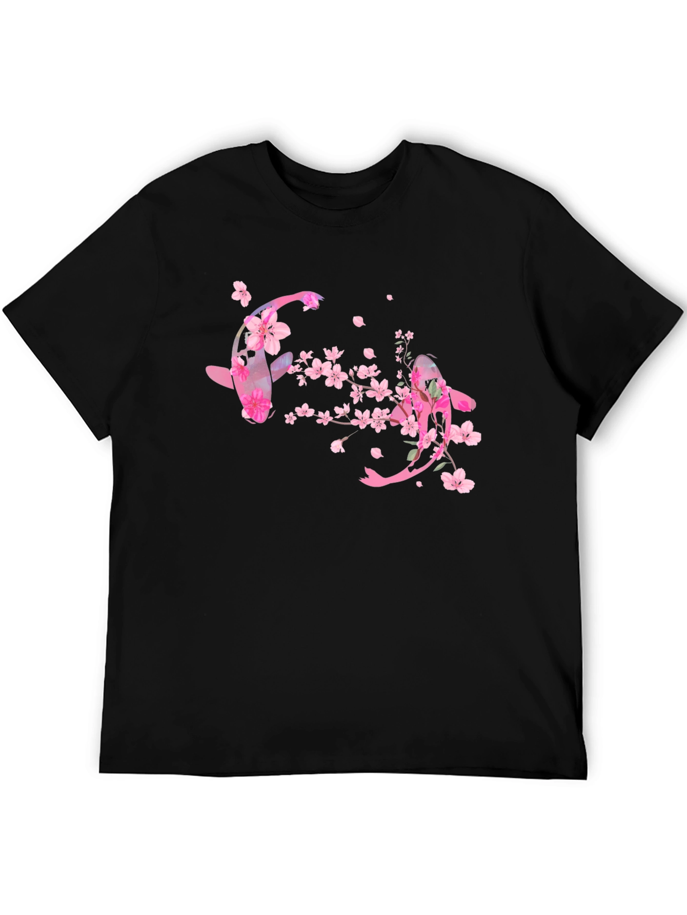 Koi Fish Cherry Blossom Graphic Tee