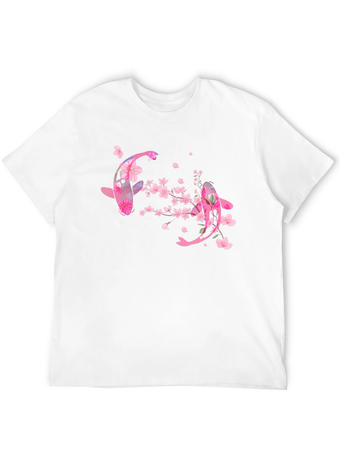 Koi Fish Cherry Blossom Graphic Tee