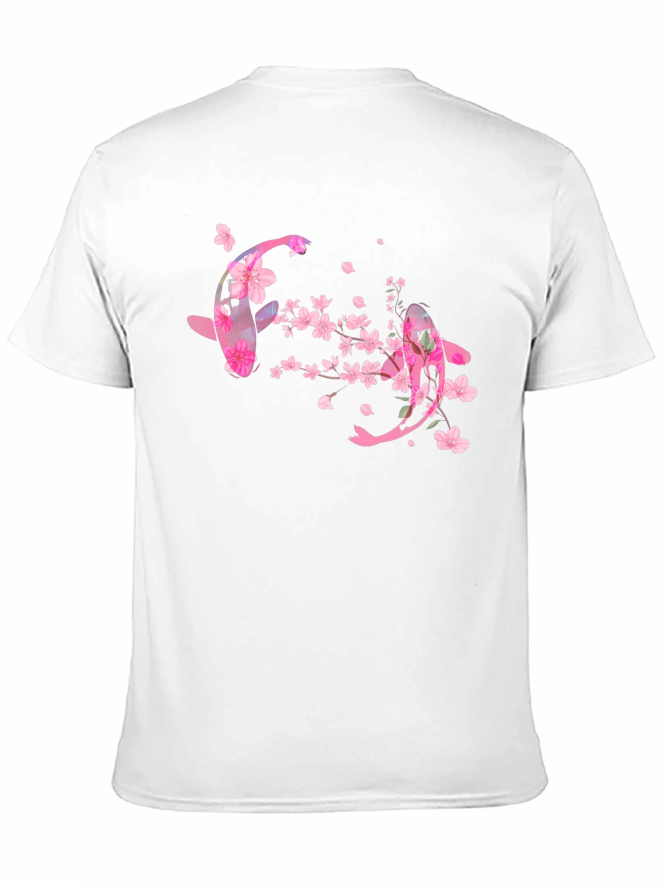 Koi Fish Cherry Blossom Graphic Tee