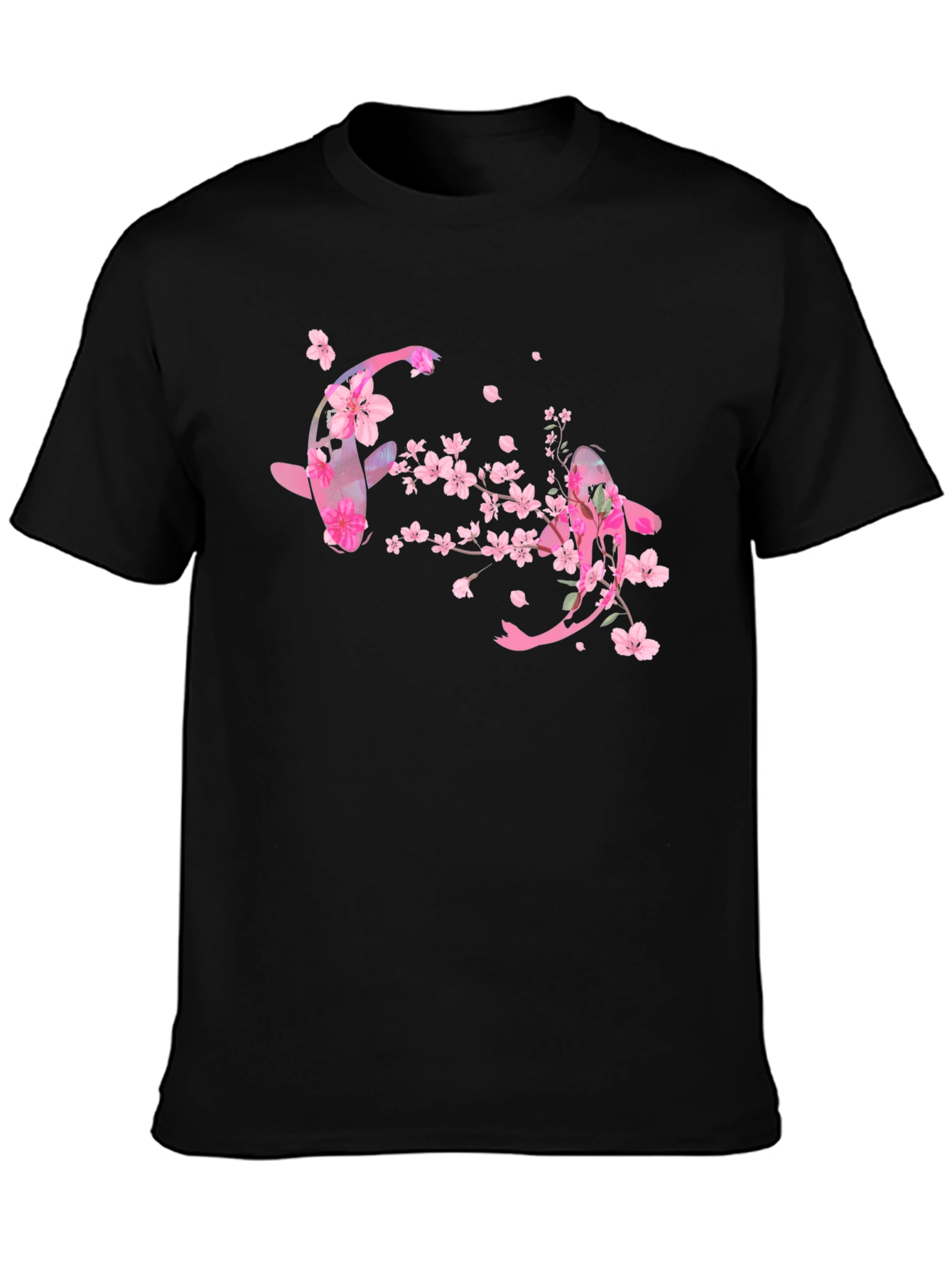 Koi Fish Cherry Blossom Graphic Tee
