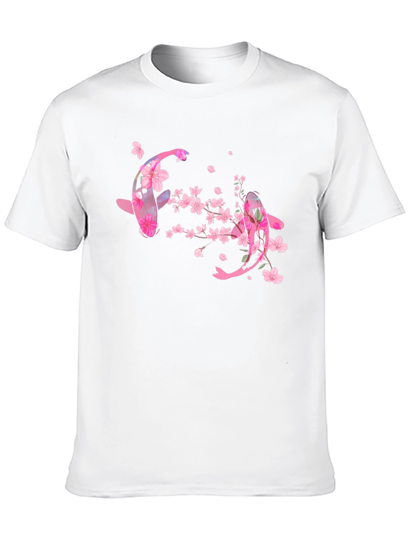Koi Fish Cherry Blossom Graphic Tee