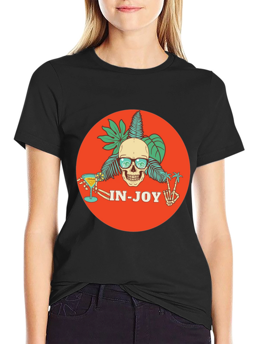 Skull Beach Party T-Shirt - In-Joy Summer Vibes!