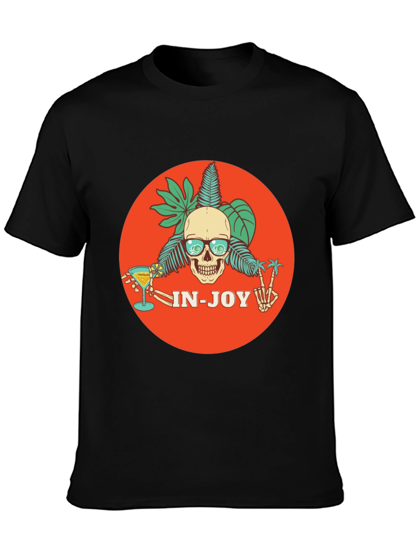 Skull Beach Party T-Shirt - In-Joy Summer Vibes!