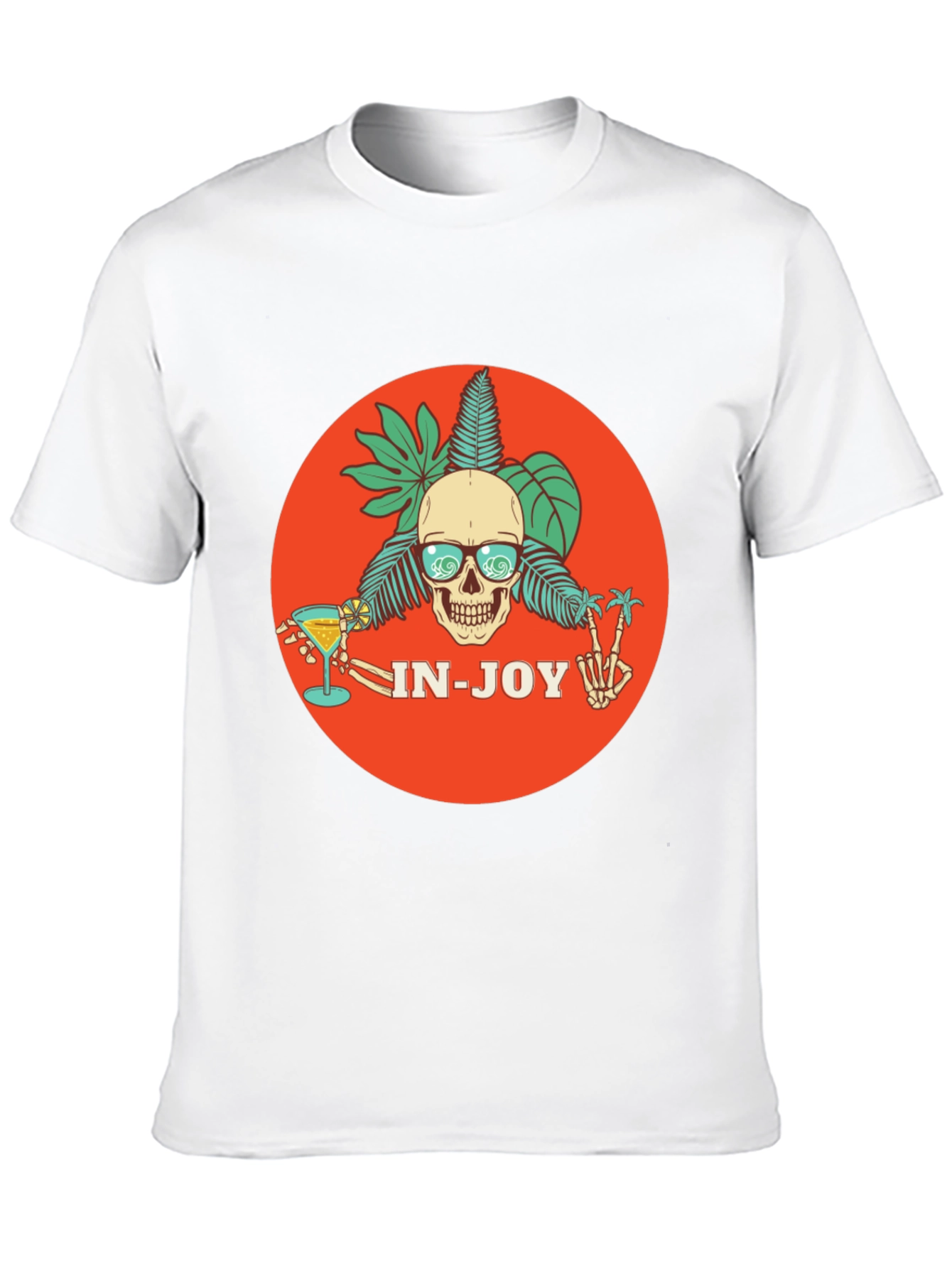 Skull Beach Party T-Shirt - In-Joy Summer Vibes!