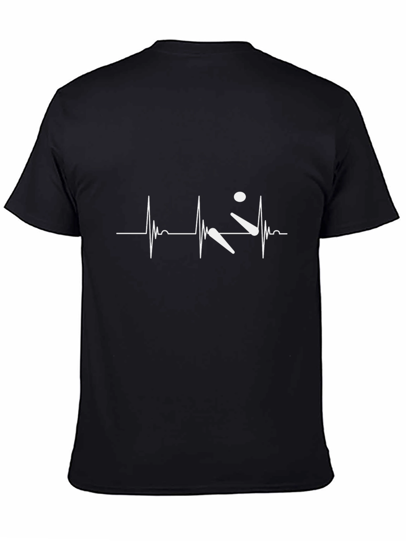 Heartbeat Cricket T-Shirt - Black Cotton Tee