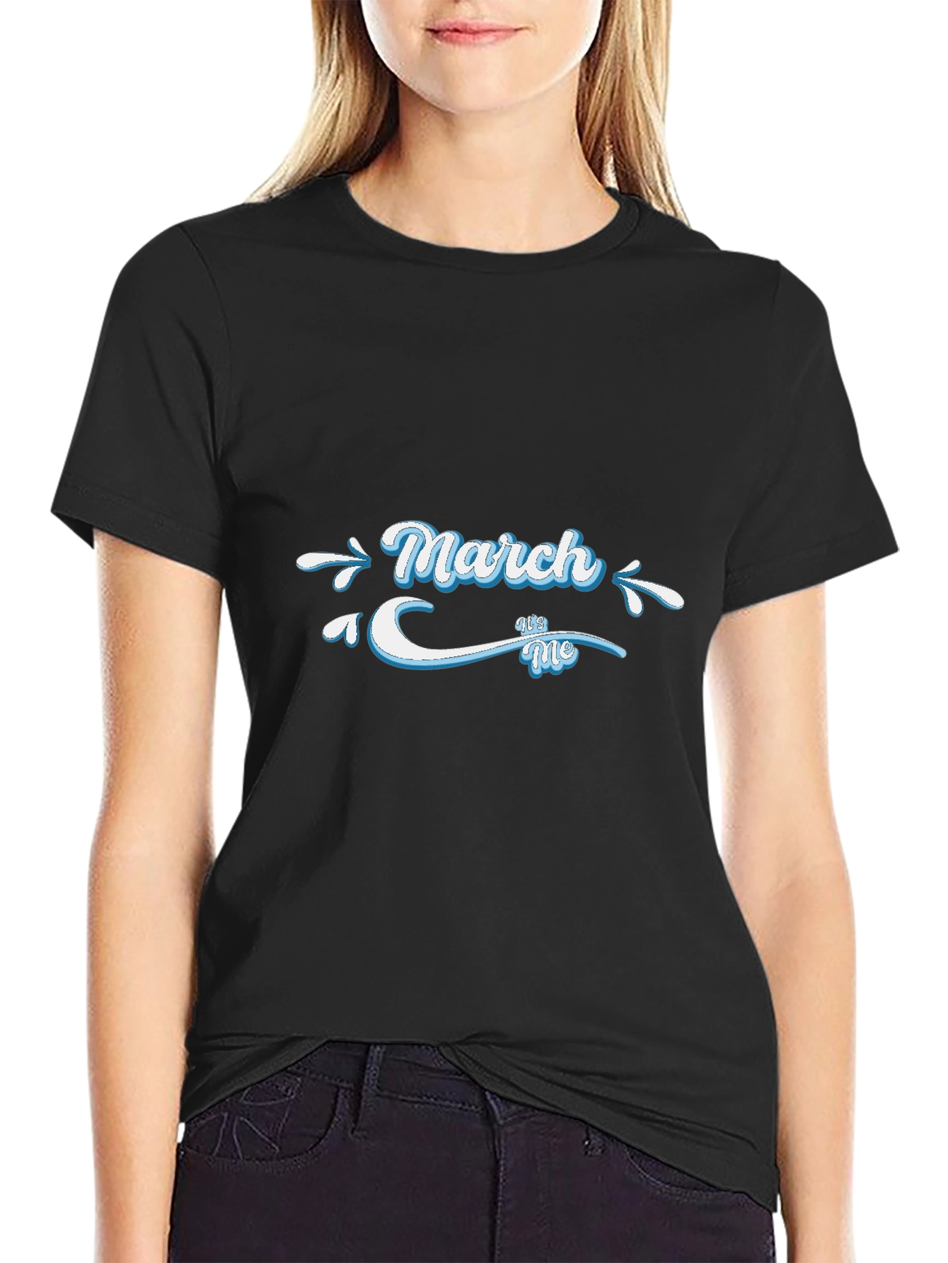 March With Me Graphic Tee - Black