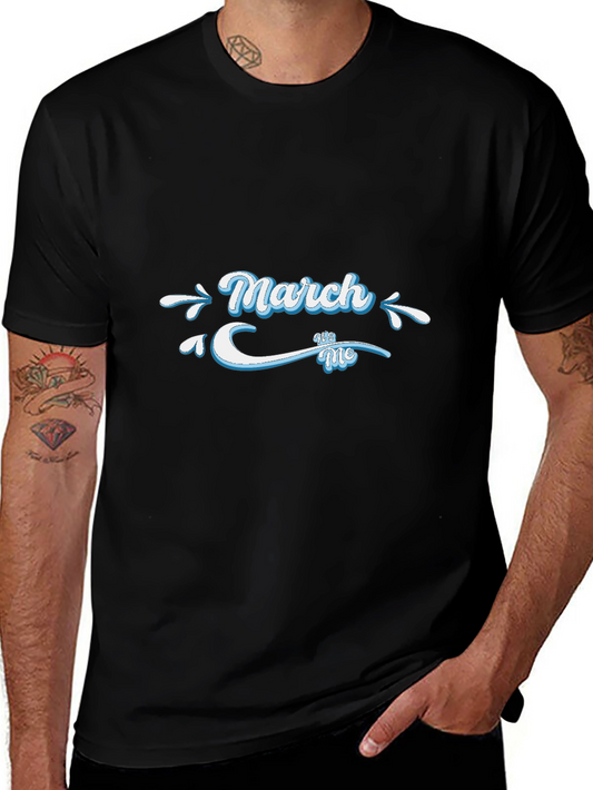 March With Me Graphic Tee - Black