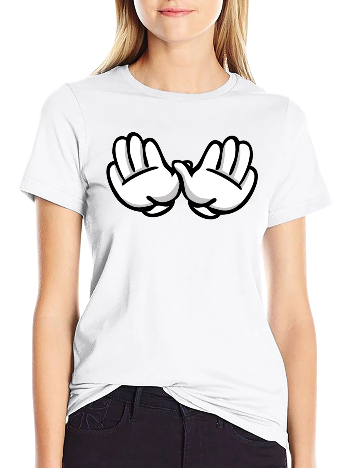 Mickey Hands Black T-Shirt
