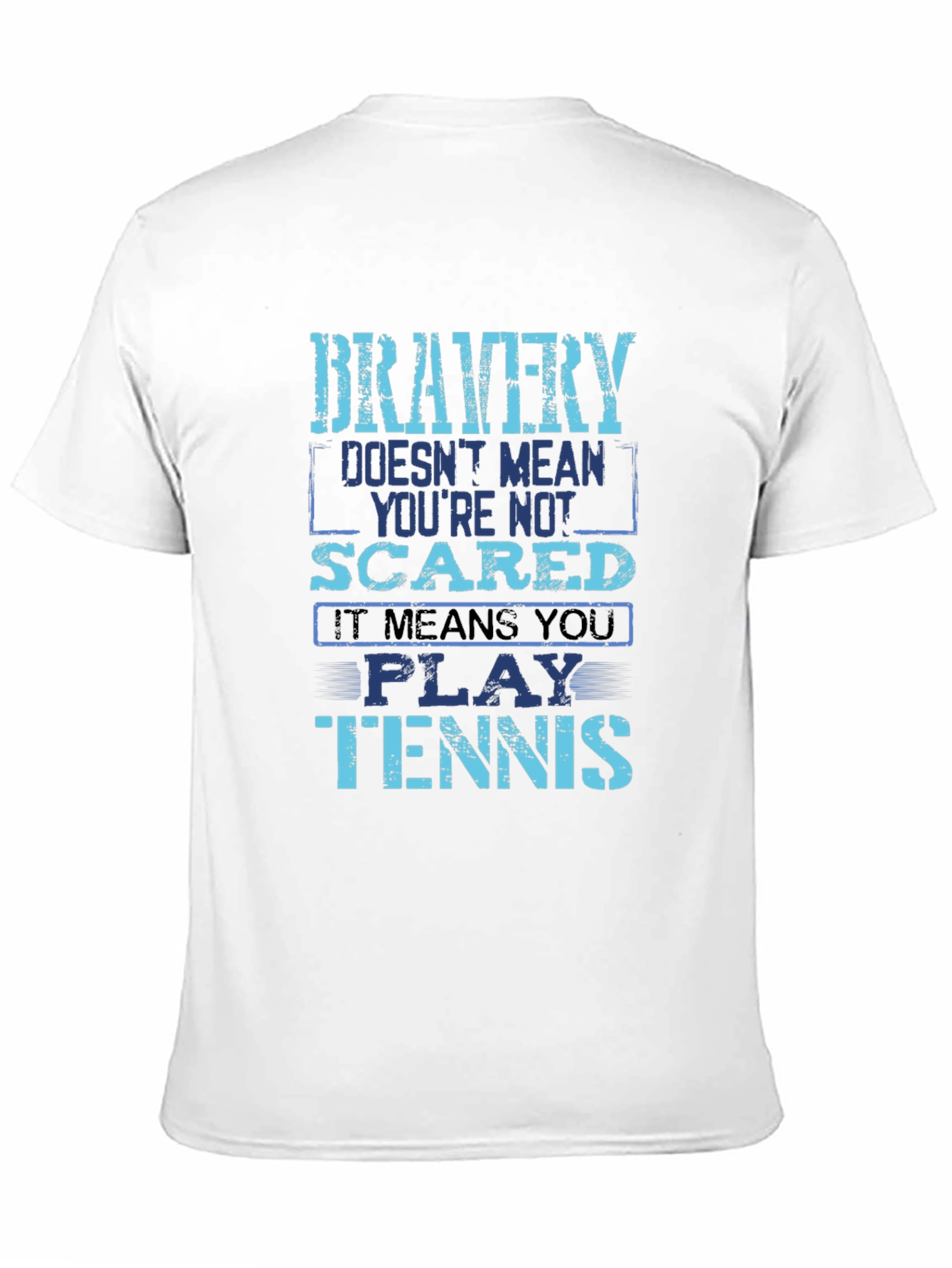 Bravery Tennis Player Graphic Tee - Mens Black T-Shirt
