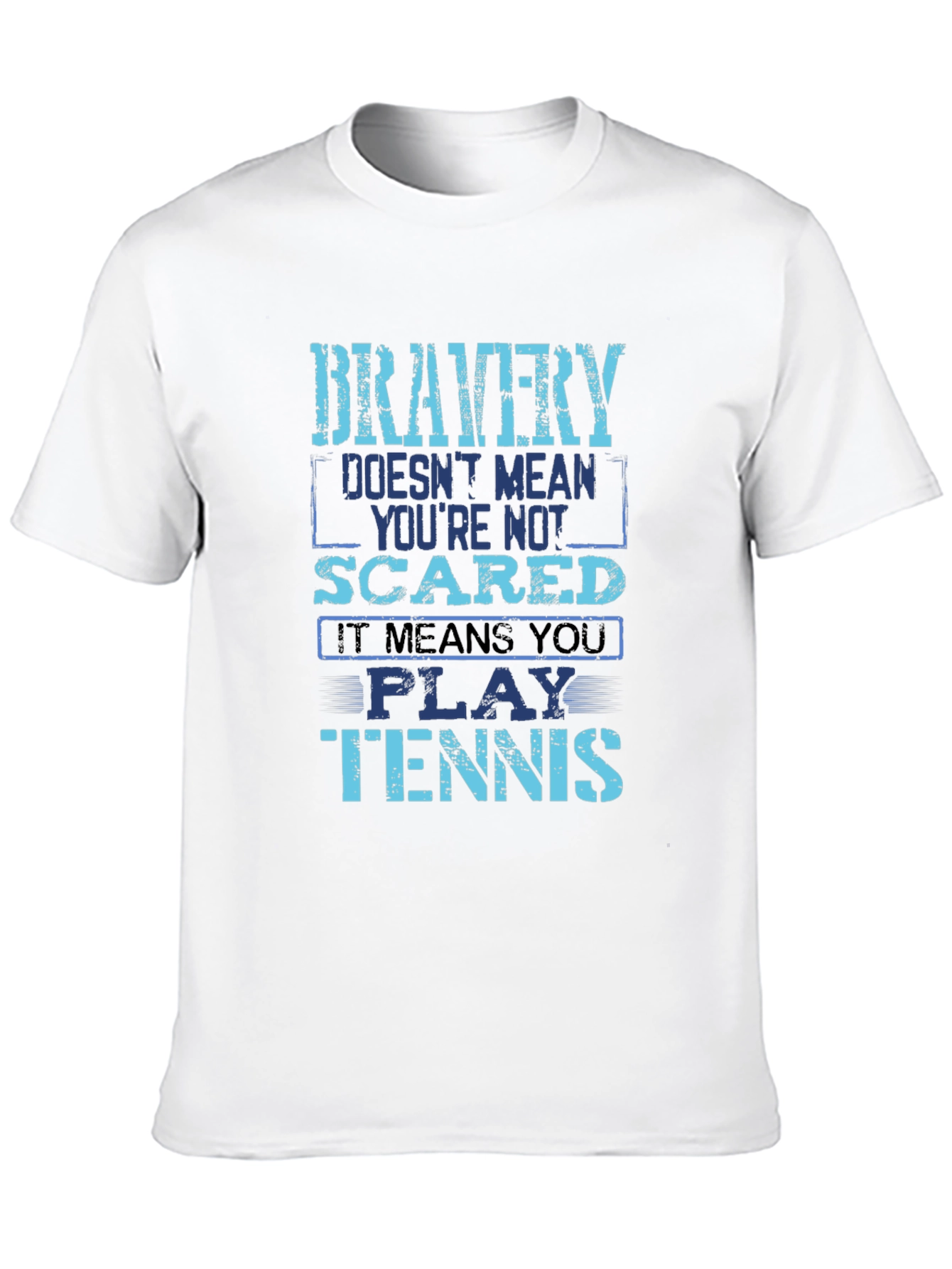 Bravery Tennis Player Graphic Tee - Mens Black T-Shirt