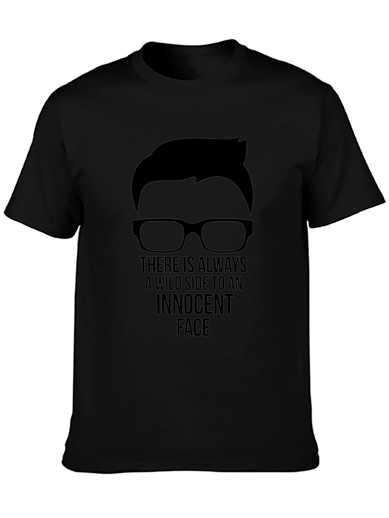 Innocent Face Graphic Tee - Mens Black T-Shirt