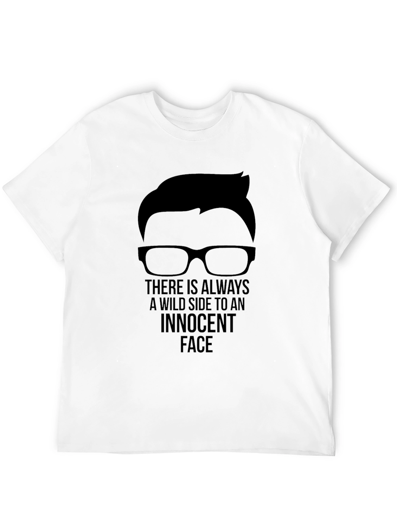 Innocent Face Graphic Tee - Mens Black T-Shirt