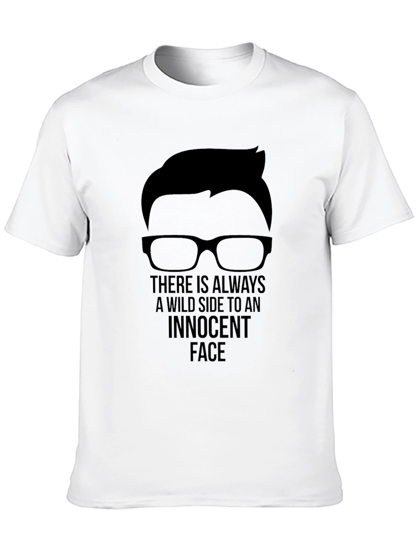 Innocent Face Graphic Tee - Mens Black T-Shirt