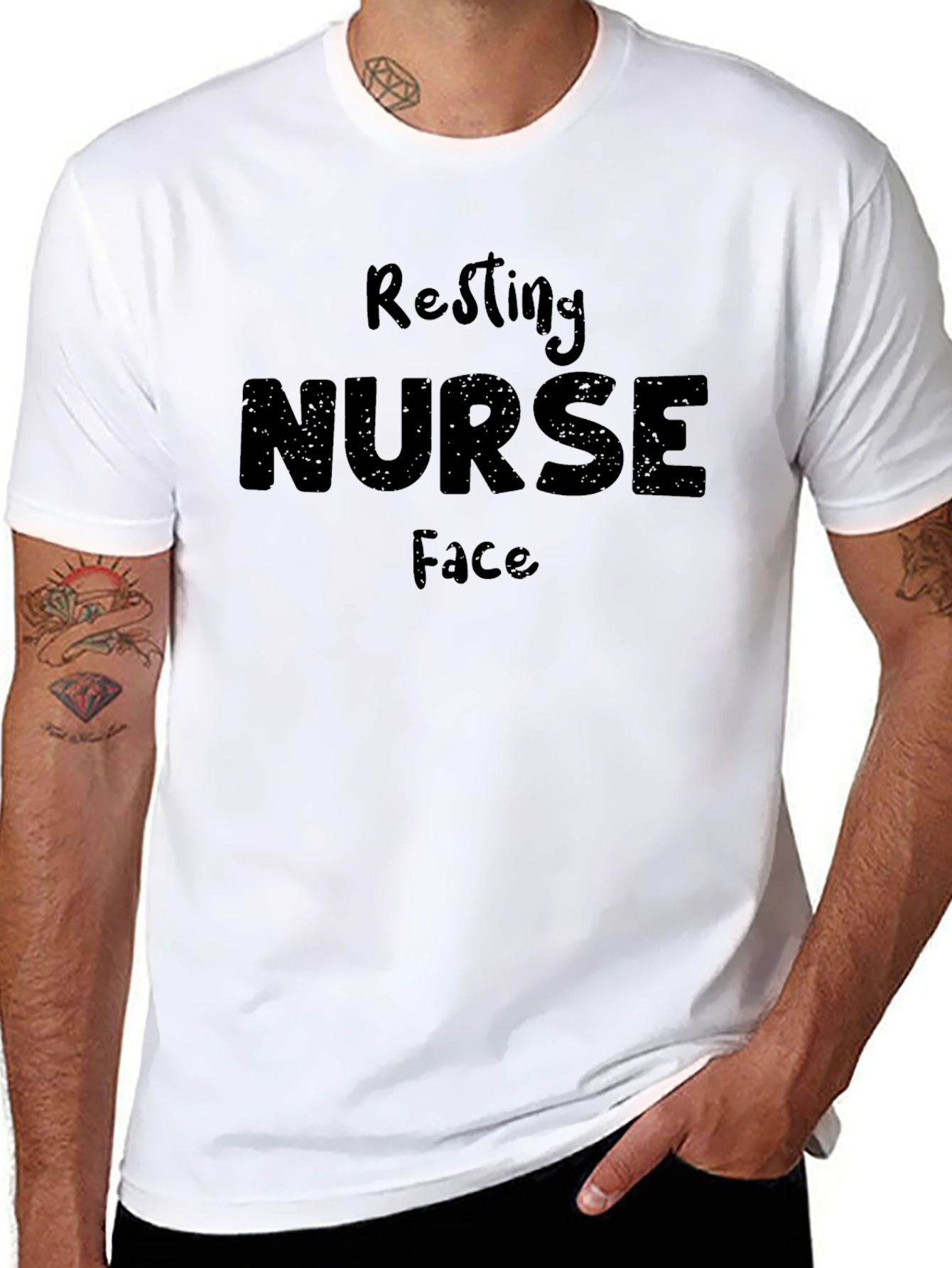 Resting Nurse Face Graphic T-Shirt