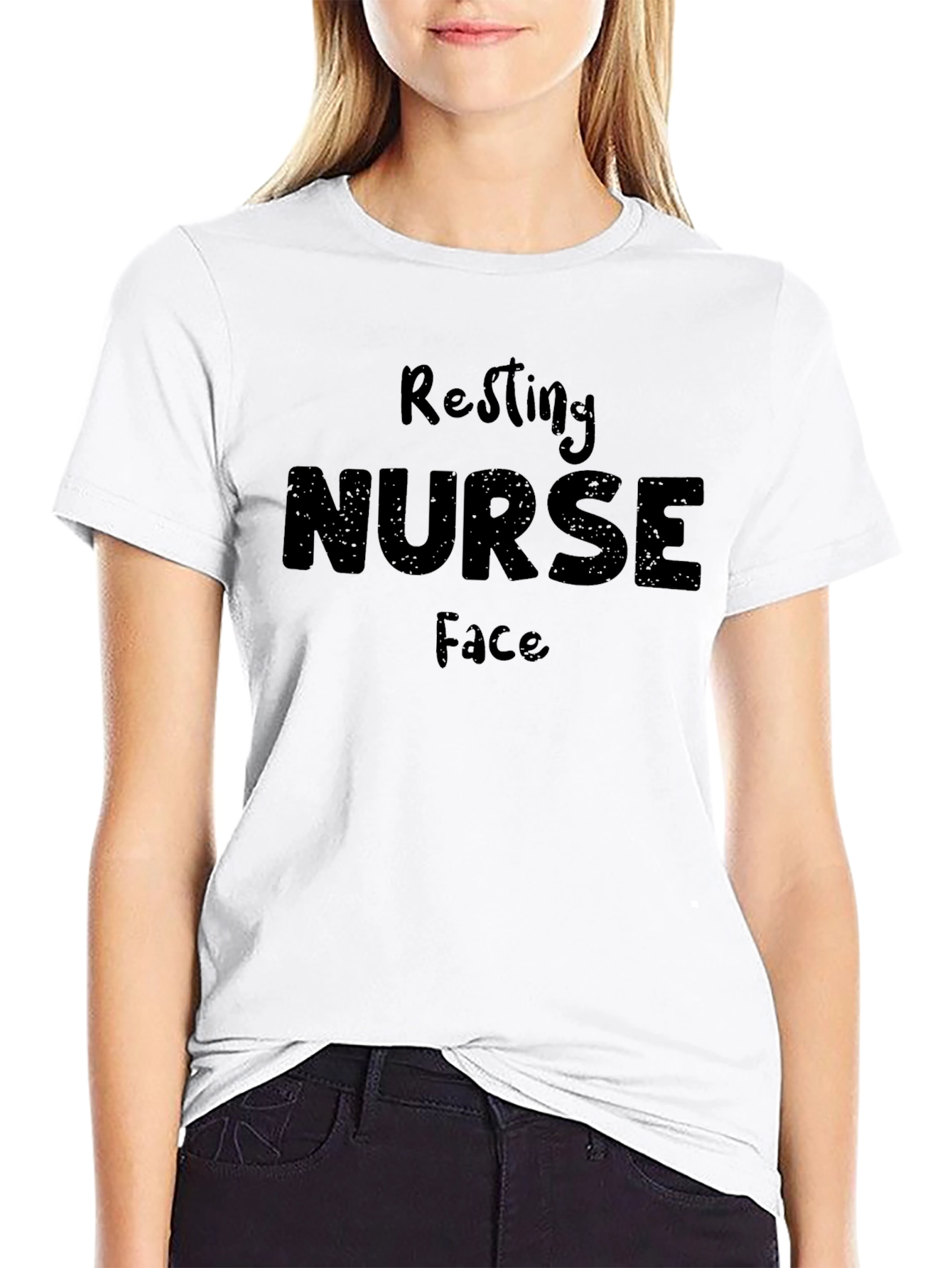 Resting Nurse Face Graphic T-Shirt