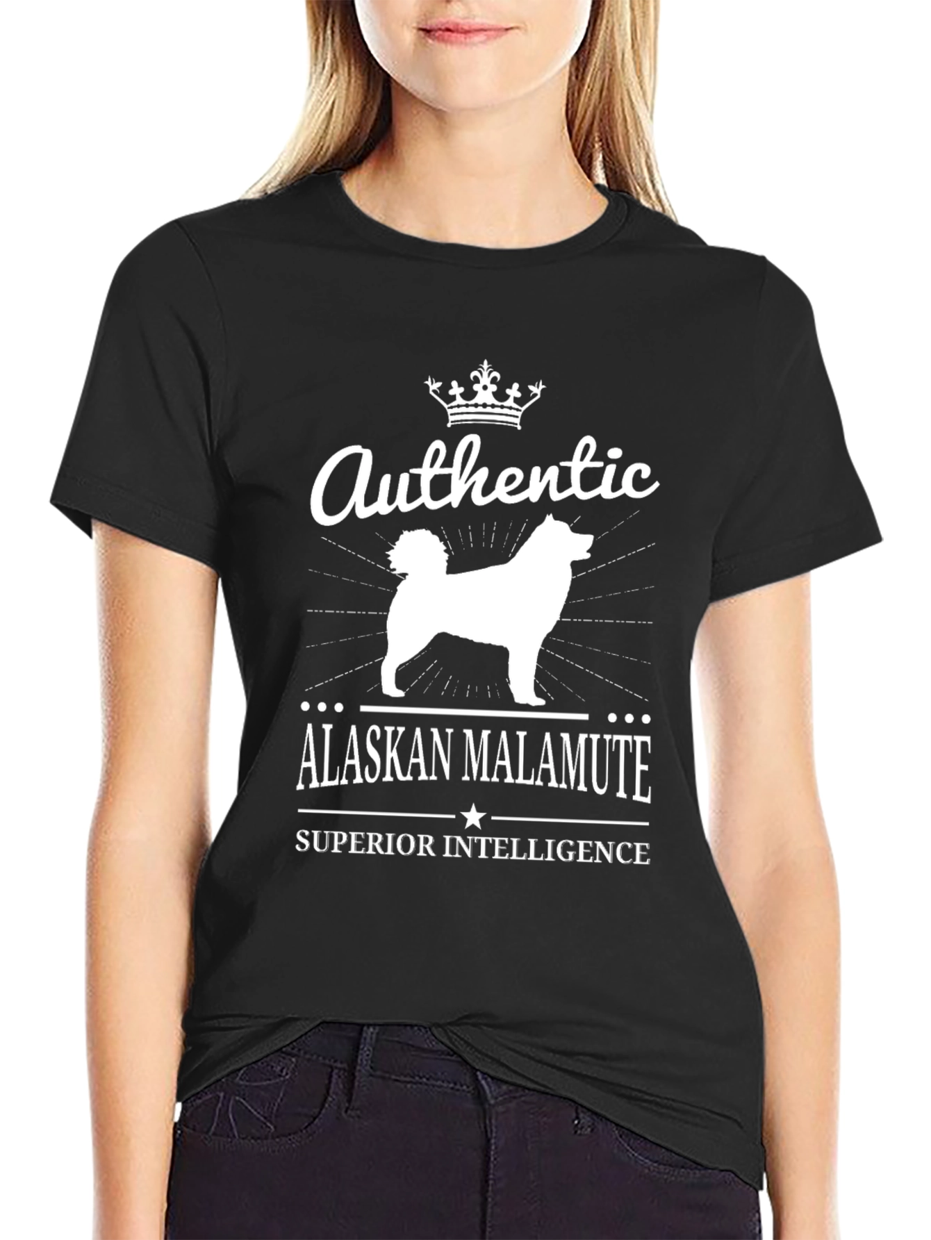 Authentic Alaskan Malamute Superior Intelligence T-Shirt