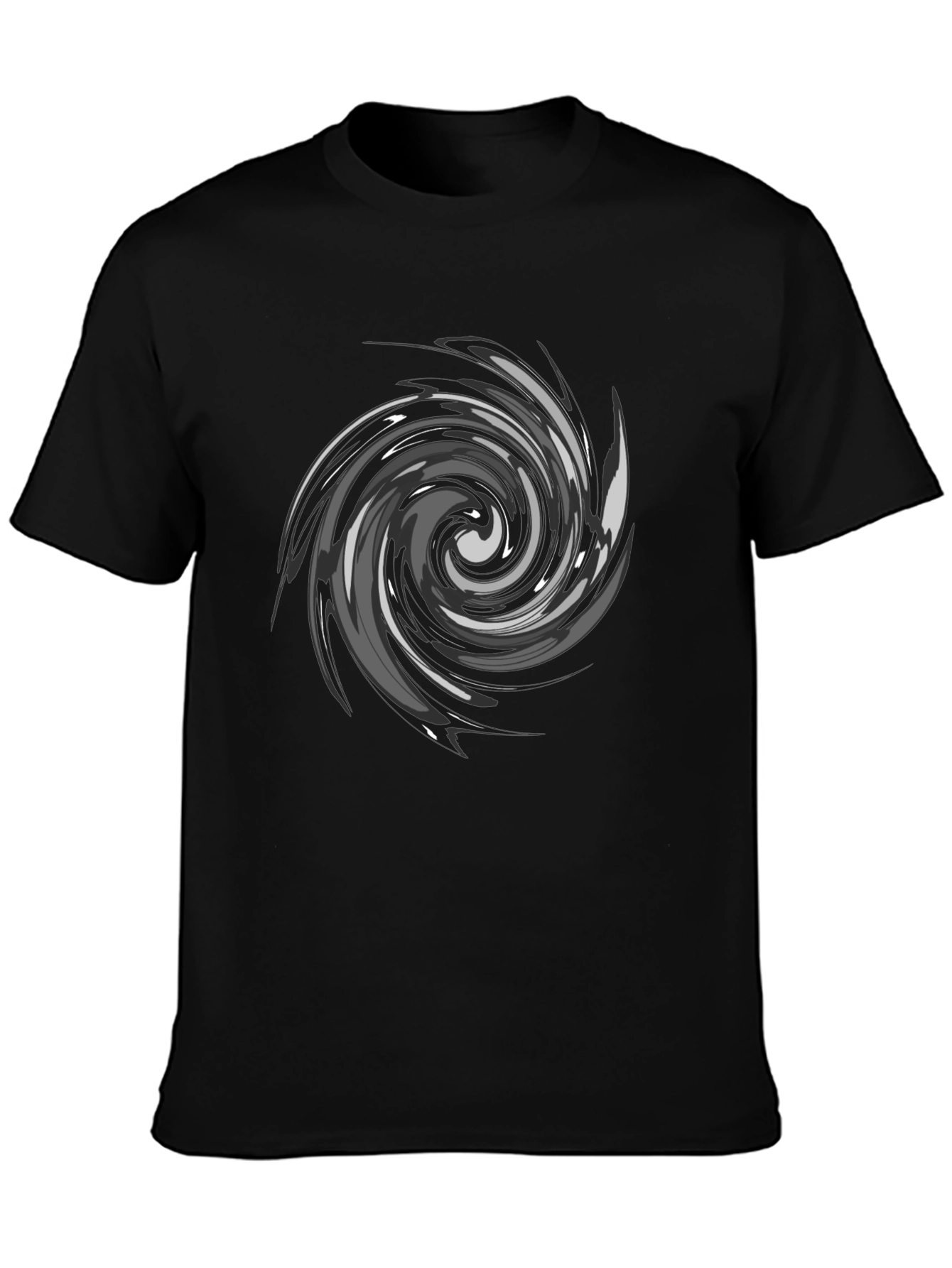 Swirl Graphic Black T-Shirt