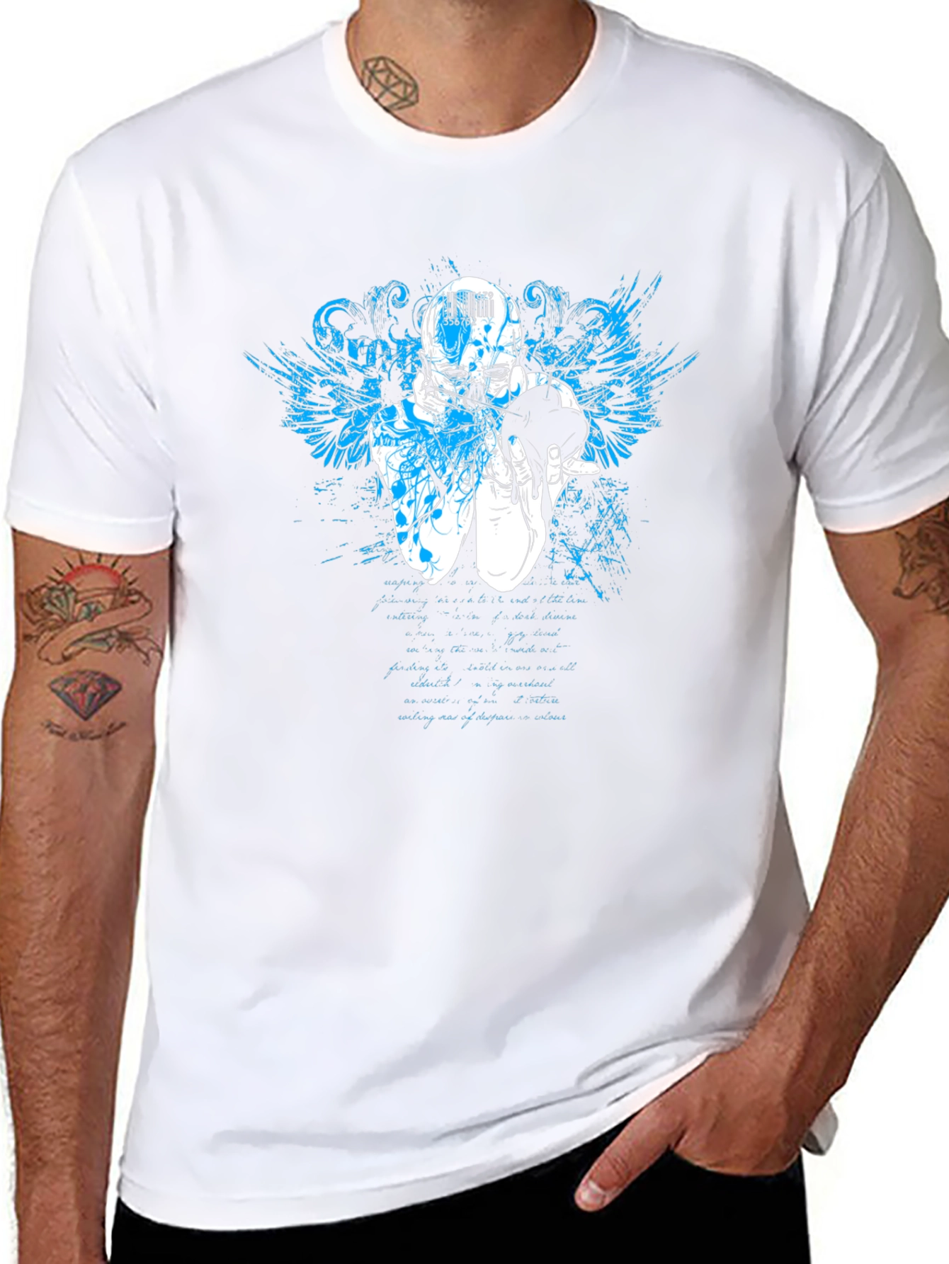 Skull Graphic Print Crew Neck T-Shirt