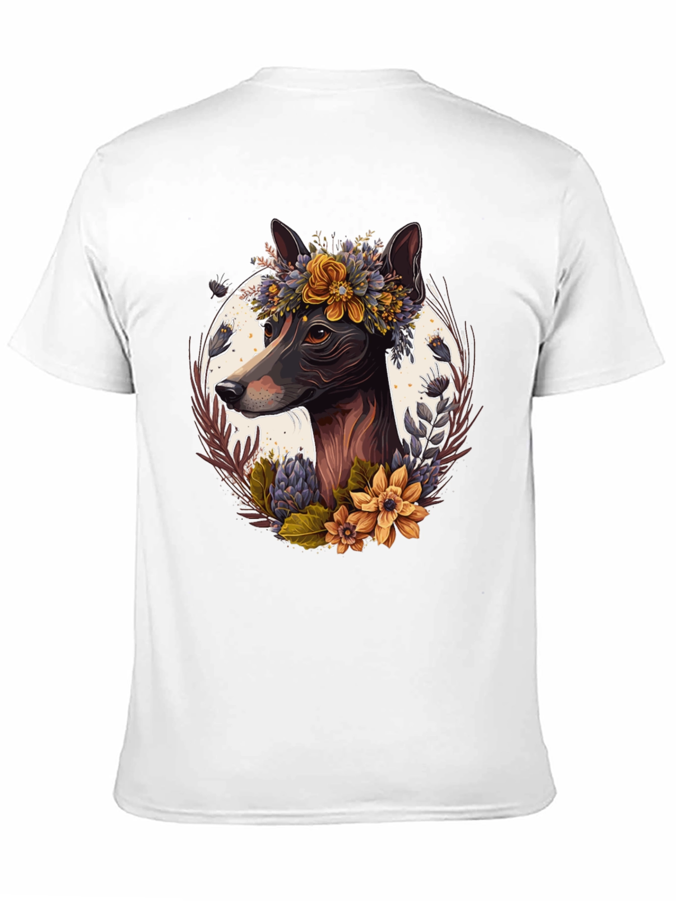 Dog Floral Wreath T-Shirt