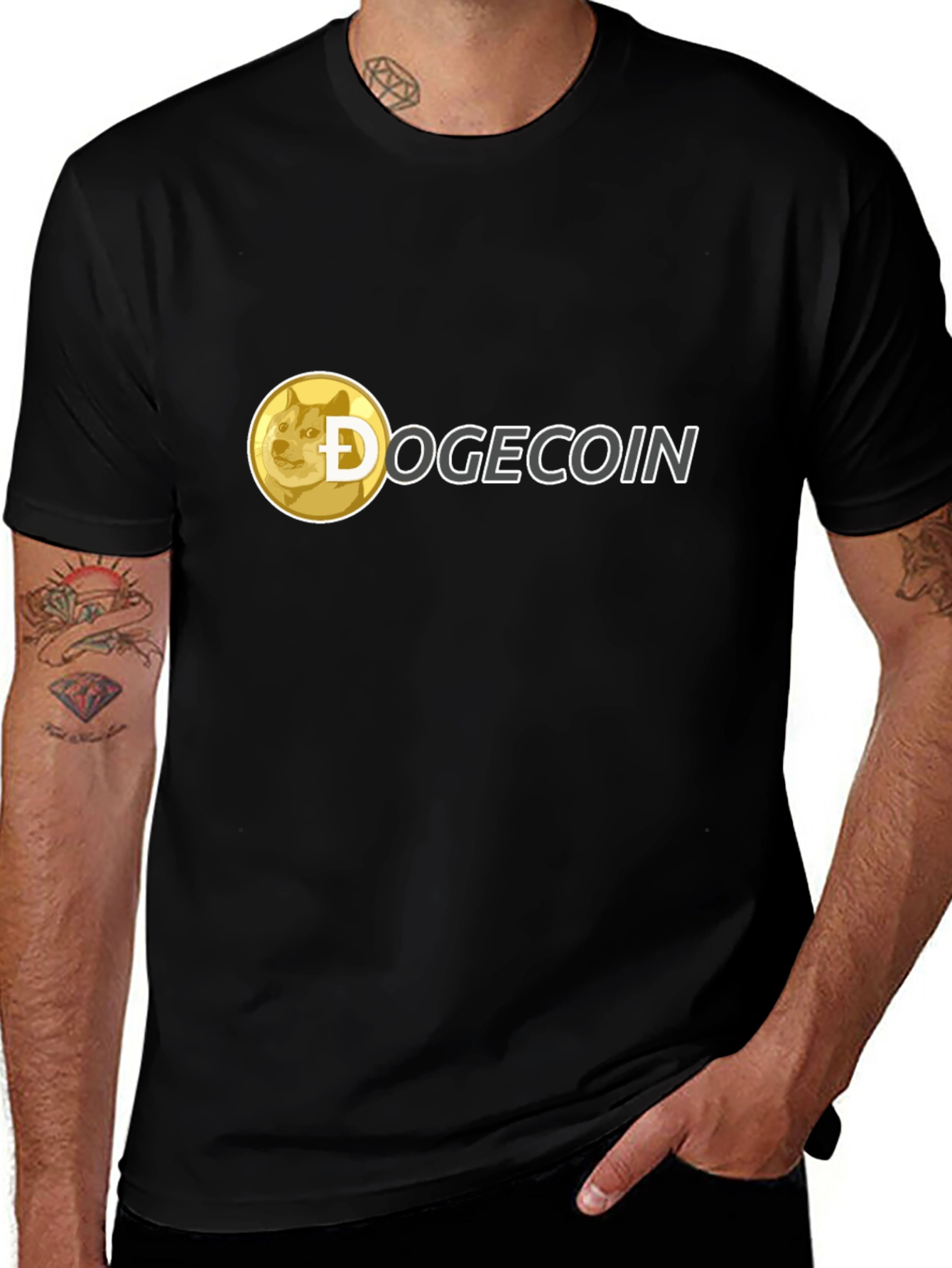 Dogecoin T-Shirt - Black Crypto Tee
